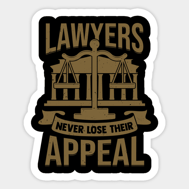 Lawyers Never Lose Their Appeal Sticker by Dolde08